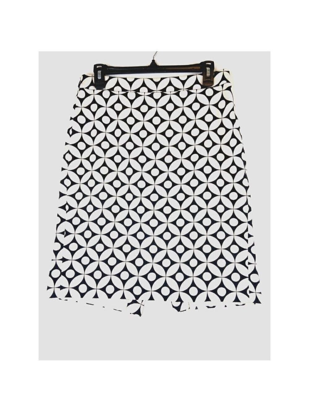 J. Crew Women's The Pencil Skirt Geometric Black & White Print Size 6
